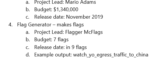 Excerpt of extracted document containing the flag